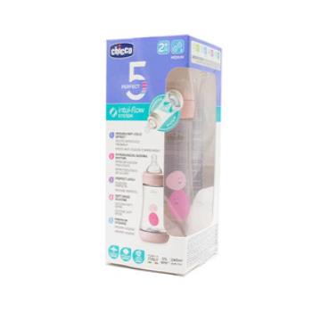 شیشه شیر 2+ ماه 240 میلی لیتر مدل پرفکت5 چیکو chicco